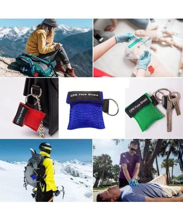 8-Piece Ventilation Mask First Aid Kit | CPR Keyring & Mouth Breathing Aid | Multicolored Barrier Pocket Masks - Buy Online on GoSupps.com