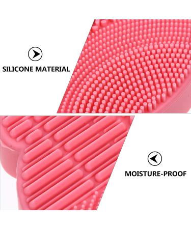 2-in-1 Silicone Makeup Brush Cleaning Pad & Holder - Red | Efficient Brush Cleaner for All Cosmetic Brushes - Buy Online on GoSupps.com