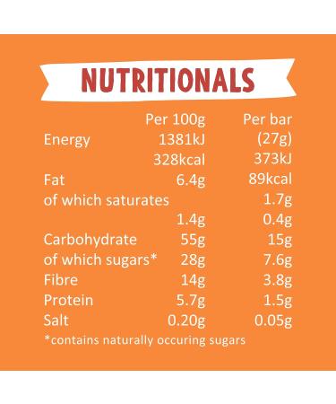 BEAR Carrot Cake Bars - Fruit Oat Nut - Healthy Snack - 27g (48 Count) - Buy Online on GoSupps.com