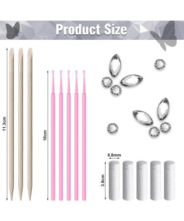 25-Piece Tondiamo Tooth Gem Kit: Removable Fashionable Tooth Jewelry - Rice & Round Style Clear Crystal Ornaments - Buy Online on GoSupps.com