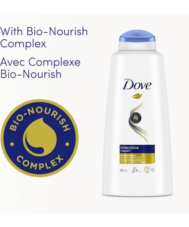 Dove Intensive Repair Shampoo with Bio-Nourish Complex revives damaged hair 750 ml 1 count (Pack of 1) Intensive Repair Shampoo - Buy Online on GoSupps.com
