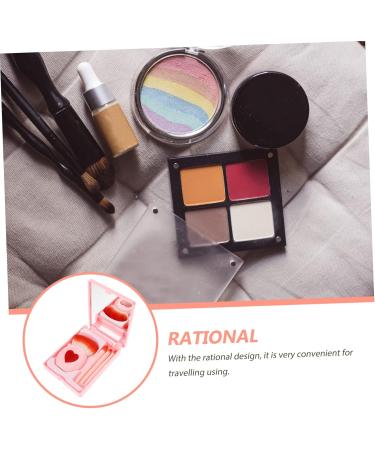 FRCOLOR 6 Boxes makeup brush set makeup brush container portable powder brush Cosmetic Tool Lip make up kit Portable Beauty Brush Foundation Brush plastic abs woman mirror box - Buy Online on GoSupps.com