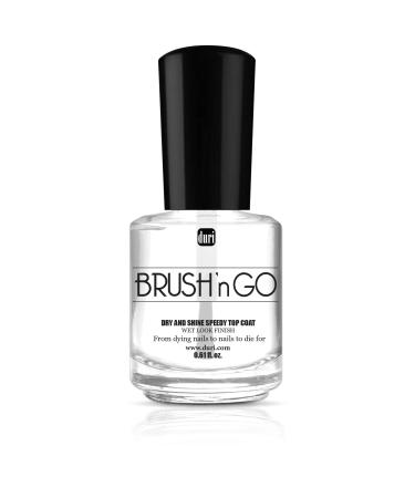 duri Brushn GO Fast Dry and Shine Speedy Top Coat - Shiny Manicure, Protect Nails from Smudging, Hydrate, Nourish Cuticles, Non Chipping