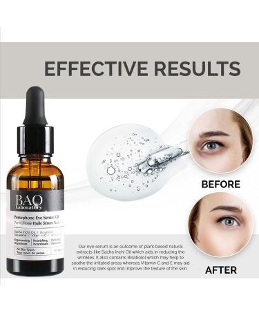 Persephone Eye Serum Oil - Anti-Aging Eye Treatment with Sacha Inchi Bisabolol & Vitamins C & E for Wrinkles & Dark Circles (15 ML) - International Shipping Available - Buy Online on GoSupps.com