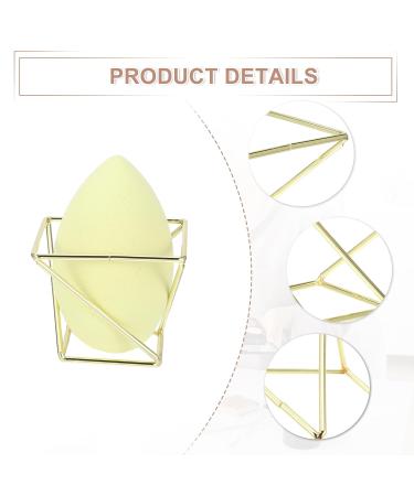 VOCOSTE Square Beauty Egg Holder | Makeup Sponge Case & Drying Stand | Gold Metal Storage for Cosmetics - Buy Online on GoSupps.com