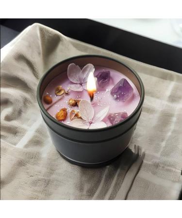 BelugaDesign Lavender Candle | Aesthetic Purple Crystal Petals | Relaxing Aromatherapy Soy Wax | Luxury Gift Idea for Home Decor - Buy Online on GoSupps.com