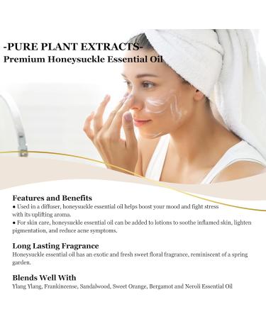 EUQEE Honeysuckle Essential Oil 118ml - Pure Natural Aromatherapy Oil for Diffusers - Home Humidifier Relaxation - 1 Pack - Buy Online on GoSupps.com