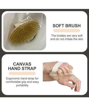 Firschoie Natural Bristle Dry Brush Set - 2 Hemu Body Brushes for Exfoliation Improved Blood Circulation & Cellulite Reduction - Shop Internationally - Buy Online on GoSupps.com