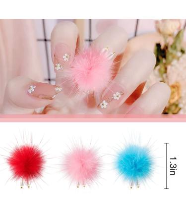 Detachable Nail Art Fluffy Pom Balls - 20pcs Magnetic Base Plush Faux Fur Balls for Elegant 3D Nail Design - Nail Accessories with Pearl Pendants - Buy Online on GoSupps.com