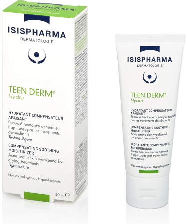 ISISPHARMA TEEN DERM HYDRA - Face moisturizer for Acne-prone Skin- Acne treatement for face with Cocoa butter Bisabolol - Moisturizes and Soothes - Glass skin Effect - Made in Made in France - Buy Online on GoSupps.com