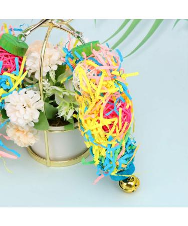 Mipcase 6 Pcs Wood Toys Wooden Toys Robot Toys Parrot Toys Bells Bird Chewing Tool Foraging Toy Set Conical - Buy Online on GoSupps.com