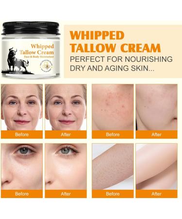 Beef Honey Balm Tallow Skin Cream Beef Cream Anti-Wrinkle Cream Organic Beef Skin Cream Face and Body Cream Suitable for All Organic Tallow Beef 60g - Buy Online on GoSupps.com