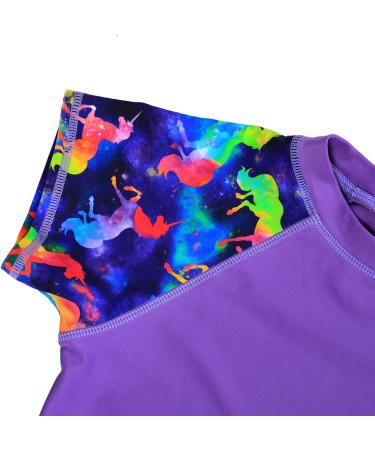 DUSISHIDAN UV Protection Swim Shirt & Bathing Set for Boys & Girls 8-10 Years - Purple | International Shipping - Buy Online on GoSupps.com