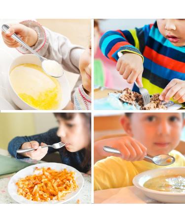 Herogo 7-Piece Stainless Steel Children's Cutlery Set - Non-Toxic & Dishwasher-Safe Forks & Spoons with Elegant Handles - Ideal Kids Tableware - Buy Online on GoSupps.com