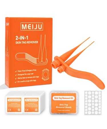 MEIJU Skin Tag Removers, 2-in-1 Skin Tag Removal Kit Tools for Small to Large (2mm - 8mm) Skin Tags, Easy Application Device to Remove Skin Tags with 36Pcs Repair Patches … … Yellow