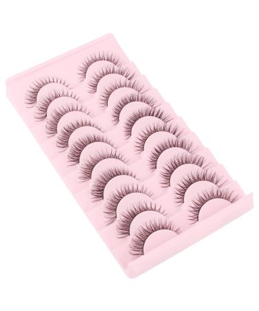 Parrarri Cat Eye Russian False Eyelashes - 10 Pairs of Curly Mink Strip Lashes | Reusable & Wispy Design - Buy Online on GoSupps.com
