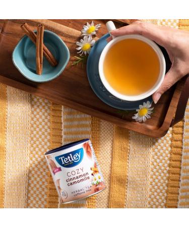 Tetley Cozy Cinnamon Camomile Herbal Tea - 20 Tea Bags 40 Grams Naturally Caffeine Free - Buy Online on GoSupps.com