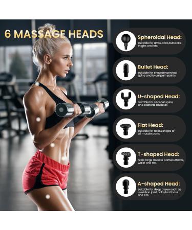 Deep Tissue Massager Gun - Portable Electric Percussion Muscle Relief for Athletes | Handheld Back Pain Massage Device (Black) - Buy Online on GoSupps.com