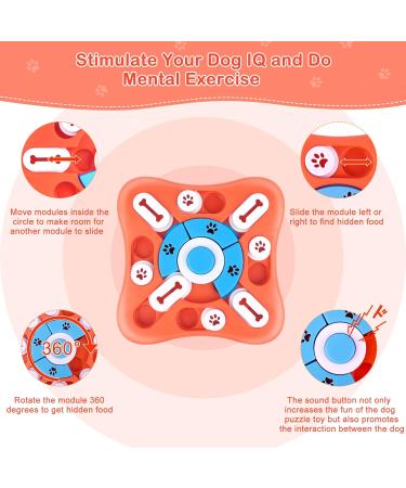 JOPHEK Interactive Dog Toy | Intelligence Feeder Dispenser for Small Medium Large Dogs & Cats - Squeaker Activity Pink - Buy Online on GoSupps.com