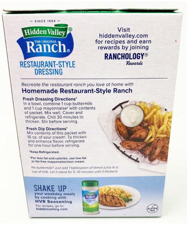 Hidden Valley Original Ranch Salad Dressing Mix - Buttermilk - 0.4oz (Pack of 4) - Buy Online on GoSupps.com