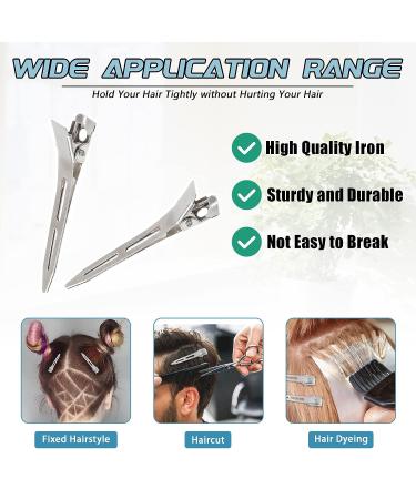 Cimeton 120Pcs Assorted Sizes Single Prong Pin Curl Clips Kit - Metal Alligator Clips for DIY Hair Accessories - Buy Online on GoSupps.com