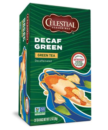 Celestial Seasonings, Green Tea, with White Tea, Decaf, 20 ct