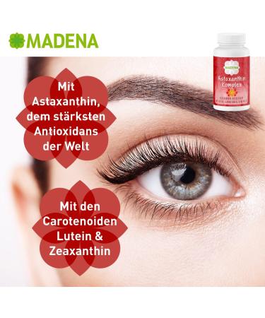 Buy Madena Astaxanthin Complex 16 mg - Premium Astaxanthin Lutemax 2020 Coenzyme Q10 - 90 Capsules for Enhanced Health - Buy Online on GoSupps.com
