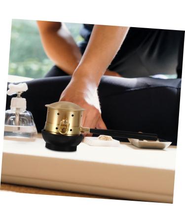 Homsfou Moxibustion Box - Copper Moxa Tool Holder for Acupuncture & Massage | 2pcs Golden 16x6cm - Buy Online on GoSupps.com