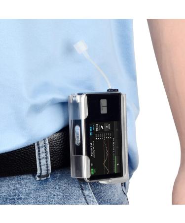 iGuerburn 360 Rotating Case for Tandem tslim X2, Insulin Pump Holder for t Slim/t:Slim G4, t: Holster Belt Clip Not Easy Fall & Break Pump Accessories (Clear)