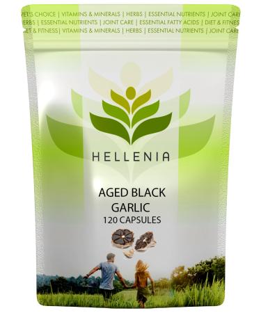 Hellenia Aged Garlic 12 000mg | 120 Capsules | Antioxidant and Cholesterol Support | Vegan and Gluten Free
