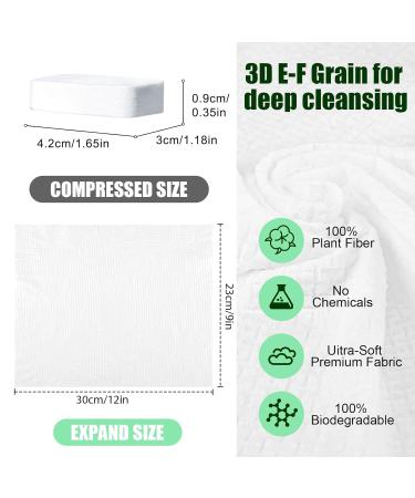 Compressed Disposable Face Towels - Soft Cleansing Cloths for Beauty Travel & Personal Care (50PCS) - Large Portable Washcloths - Buy Online on GoSupps.com