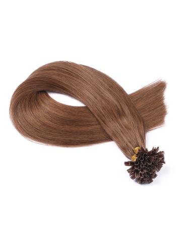 Keratin Bonding - # 7 Mittelaturblond - 40cm - 25 strands - 0.5g - 100% Remy real hair hair extension U -tip Exodus High quality by Novon hair extensions with very high quality 25 bondings per 40cm 12.5g