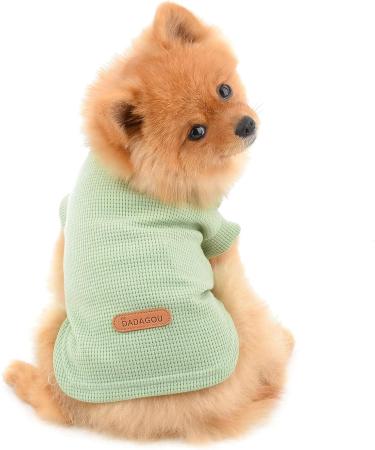 Paidful Soft Cotton Vest T-Shirts for Small to Medium Dogs & Cats - Breathable Summer Clothing for Puppies Chihuahuas and Yorkies - Green XXL - Buy Online on GoSupps.com