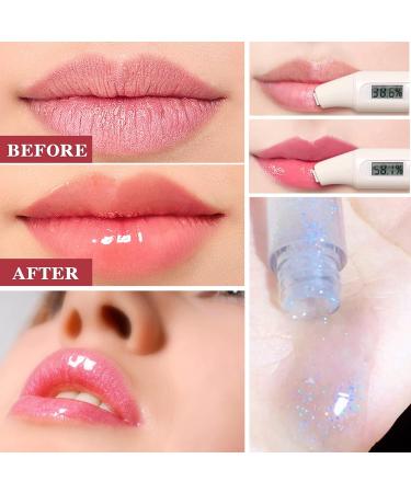 Buy Lip Glow Oil - Moisturizing Lip Balm & Plump Gloss | Set of 6 Hydrating Tinted Lip Oils for Fresh Texture - International Shipping - Buy Online on GoSupps.com