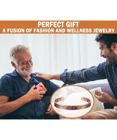 Magnetic Therapy Arthritis Bracelet for Men - Pure Copper Pain Relief for Arthritis & Carpal Tunnel - Buy Online on GoSupps.com