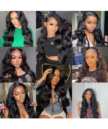 12 13x4 HD Lace Frontal Brazilian Body Wave Hair Closure - 100% Virgin Brazilian Human Hair, Natural Black Color - Buy Online on GoSupps.com