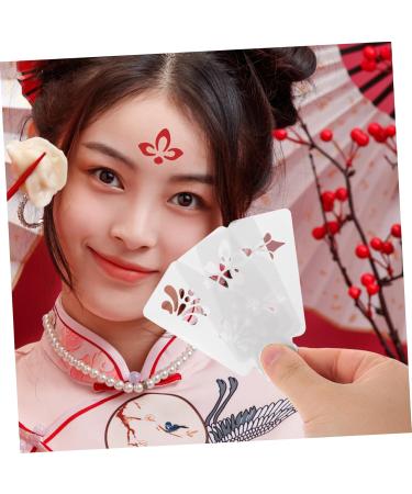 FOMIYES 1 Set Hanfu Forehead Patch Halloween Face Stencil Body Paint Stencils Birth Stencil Pvc White - Buy Online on GoSupps.com