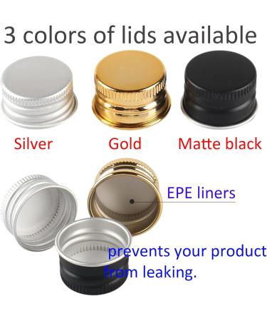 Zeoabsy 4-Pack 100ml Silver Aluminum Bottles with Gold Screw Lids - Ideal for Cosmetics Travel & Hotels - Buy Online on GoSupps.com