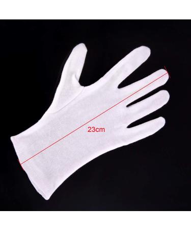 4 Pairs Moisturizing Cotton Hand Spa Gloves - Soft White for Spa & Hydration - International Shipping Available - Buy Online on GoSupps.com