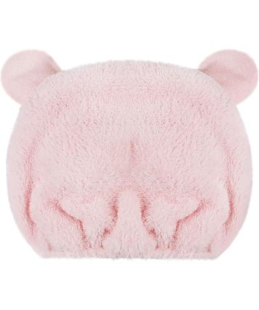 Ultra Absorbent Hair Drying Towel for Women & Girls | Cute Cartoon Microfiber Quick Dry Turban for Long Curly Hair | Pink Spa & Salon Head Wrap - Buy Online on GoSupps.com