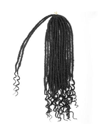 Goddess Faux Locs Crochet Hair 24 Inch | Curly Ends | 6 Packs | Pre-looped Synthetic Braids for Women - 1B 24 Inch - Buy Online on GoSupps.com