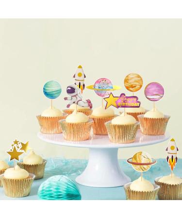 Ercadio 36 Pack Space Astronaut Cupcake Toppers Space Girl Moon Rocket Planet Cupcake Toppers Earth Planet Cupcake Picks Space Theme Gender Reveal Birthday Shower Party Supplies B-space Girl - Buy Online on GoSupps.com