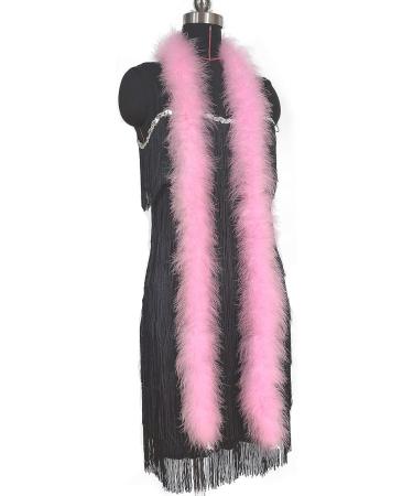Happy Feather 2 Yards 20g Light Pink Marabou Feather Boa for DIY Craft and Wedding Decoration - Buy Online on GoSupps.com