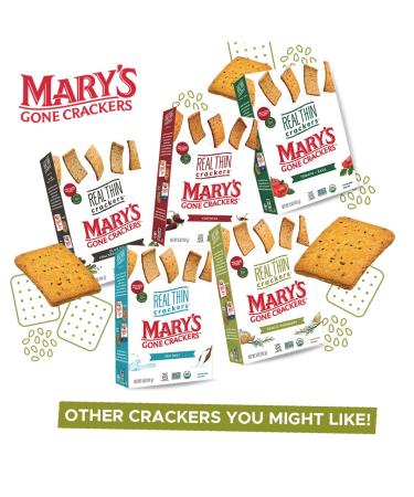 Mary's Gone Crackers Real Thin Crackers - Organic, Gluten Free Garlic Rosemary Crackers, 5 oz (Pack of 6) - Buy Online on GoSupps.com