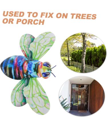 LIFKICH Iron Bee Wall Hanging Decor Bee Wall Decor Home Ornament Bees Wall Art Bees Wall Sculpture Scene Pendant Bees Art Wall Decoration Decorations for Fence Metal Wall Outdoor 19.00X13.00X0.50CM Green - Buy Online on GoSupps.com