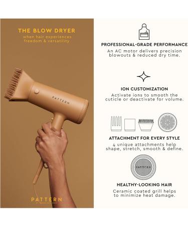 PATTERN by Tracee Ellis Ross Blow Dryer | Four Attachments for Curly & Coily Hair - Perfect for International Shipping - Buy Online on GoSupps.com