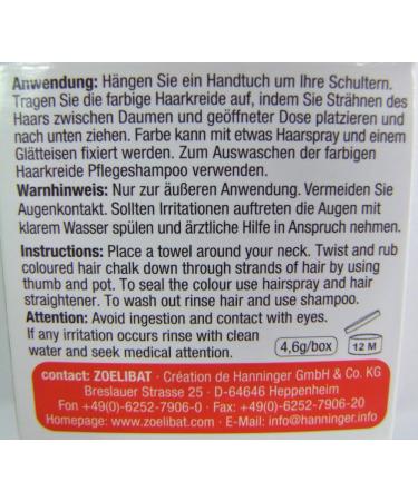 Zoelibat Yellow Hair Chalk - Temporary Hair Coloring for Carnival & Theme Parties | 1 Piece Practical Can - Buy Online on GoSupps.com