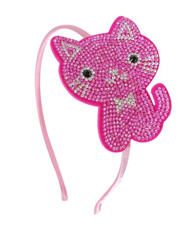 Bowbear Girls Womens Crystal Party Headband  Pink Cat
