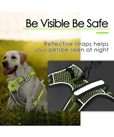 Thinkpet Anti-Zug Dog Harness - Adjustable Reflective & Breathable Control Harness with Handle (Small Bright Green) - Perfect for Comfortable Dog Walking - Buy Online on GoSupps.com