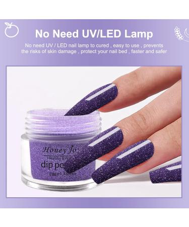 28g Dark Purple Dipping Powder for Summer Gel Nails - No Lamp Cure, Natural Dry | HJ-ND064B-No.27 - Buy Online on GoSupps.com